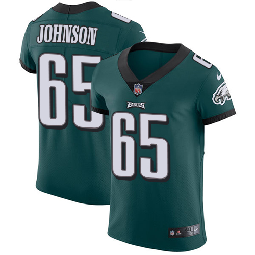 Nike Eagles #65 Lane Johnson Midnight Green Team Color Men's Stitched NFL Vapor Untouchable Elite Jersey